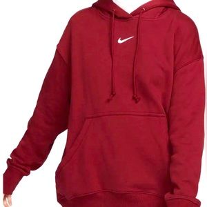 BURGUNDY NIKE PHOENIX FLEECE HOODIE